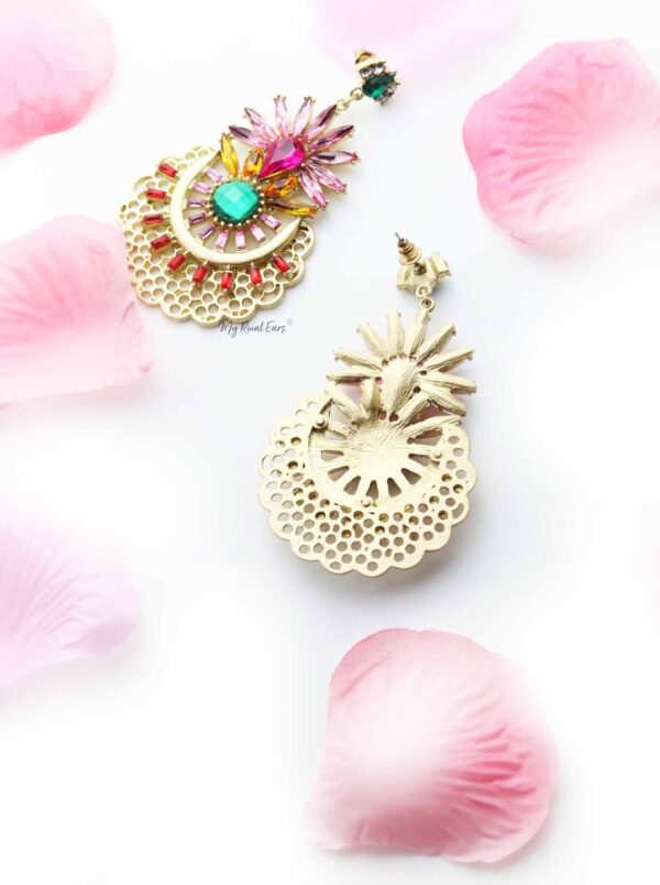 Rhododendron- pretty fairytale embellished earrings - My Roial Ears LTD