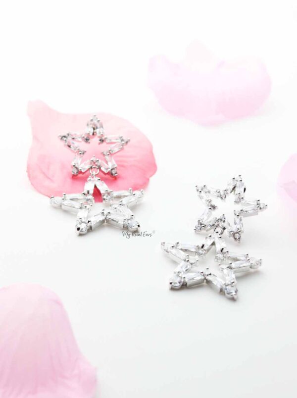 Roses- Glits Stars Drop Earrings - My Roial Ears LTD