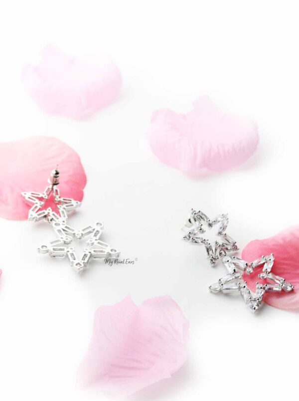 Roses- Glits Stars Drop Earrings - My Roial Ears LTD