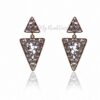 Q.FIONA- triangle chandelier luxury bridal drop earrings - My Roial Ears LTD