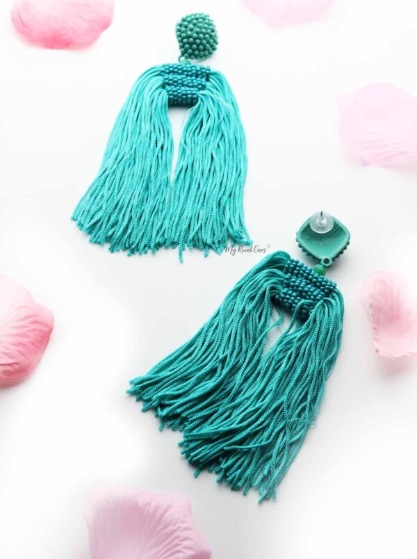 Snapdragon- tassel statement long earrings - My Roial Ears LTD