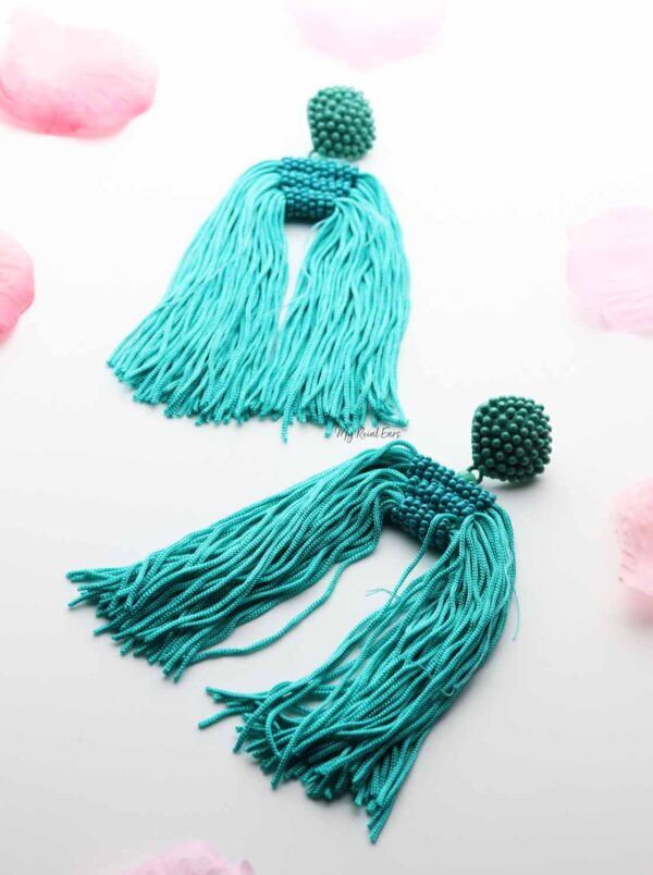 Snapdragon- tassel statement long earrings - My Roial Ears LTD