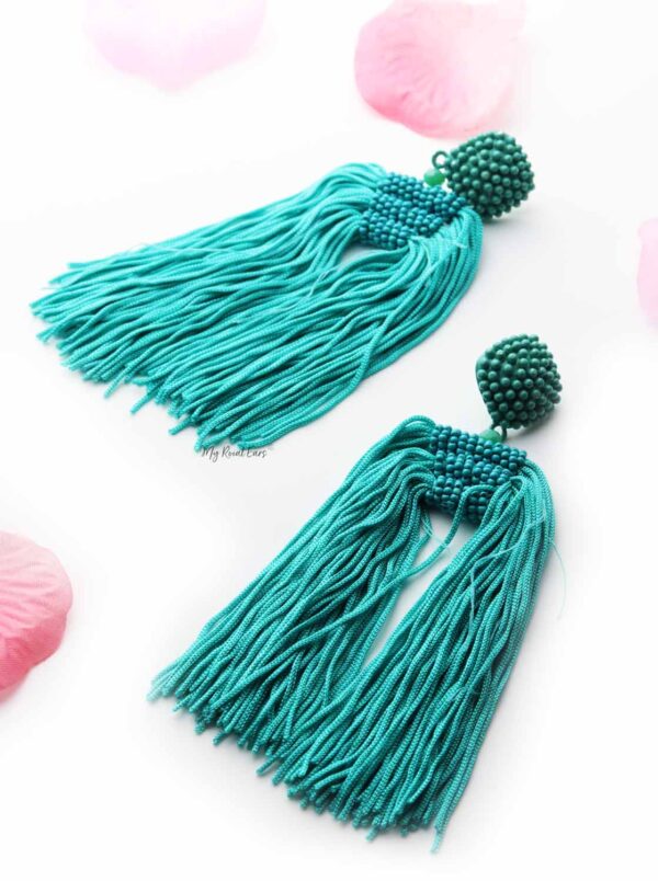 Snapdragon- tassel statement long earrings - My Roial Ears LTD
