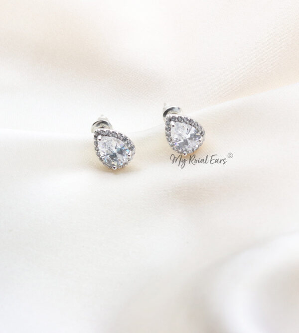 Q.Beth-classic luxury bridal stud earrings - My Roial Ears LTD