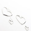 Thistle silver- Two Heart Shaped Hoop Earrings - My Roial Ears LTD