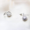 Q.Jasmine-cubic zircon crystal bridal drop earrings - My Roial Ears LTD