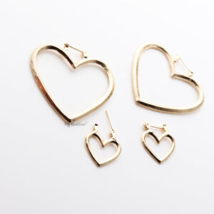 Thistle- Two Heart Shaped Hoop Earrings - My Roial Ears LTD