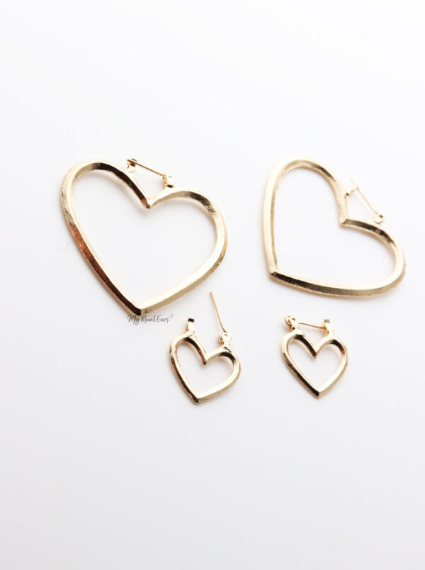 Thistle- Two Heart Shaped Hoop Earrings - My Roial Ears LTD