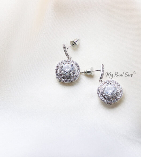 Q.Jasmine-cubic zircon crystal bridal drop earrings - My Roial Ears LTD