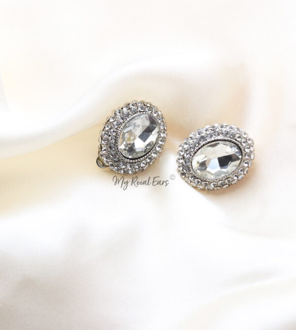 Q.Merida-lavish statement clip-on bridal stud earrings - My Roial Ears LTD