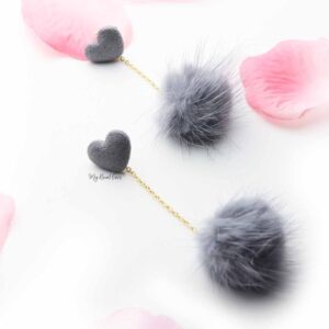 Daffodil- Fur Drop love Earrings