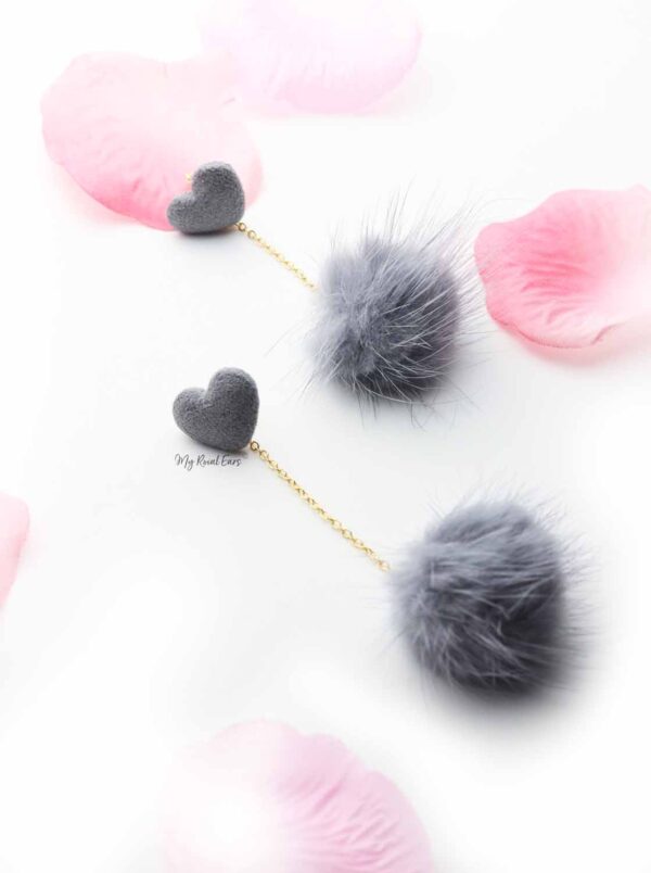 Daffodil- Fur Drop love Earrings