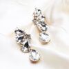 Q. ALICE-teardrop crystal modern bridal drop earrings - Image 2