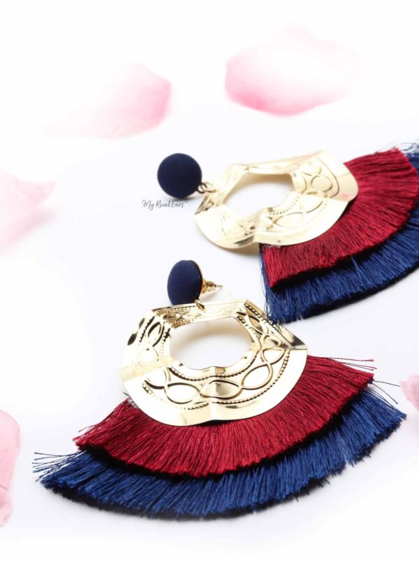 Lantana- Extravagant Tassel Hoop Earrings - My Roial Ears LTD
