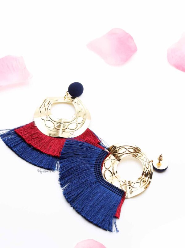 Lantana- Extravagant Tassel Hoop Earrings - My Roial Ears LTD
