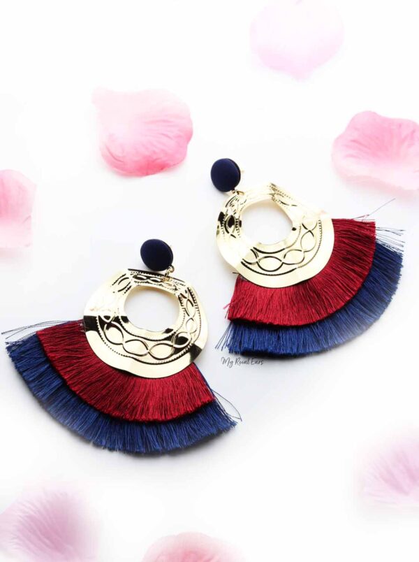 Lantana- Extravagant Tassel Hoop Earrings - My Roial Ears LTD