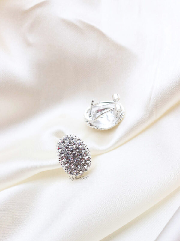 Q.JULIANA- dazzling zircon mesh stud bridal earrings - Image 2
