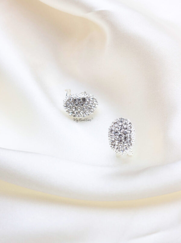 Q.JULIANA- dazzling zircon mesh stud bridal earrings - Image 4