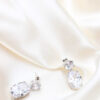 Q.SARAH- sparkling stud zircon bridal earrings - Image 2