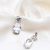 Q.SARAH- sparkling stud zircon bridal earrings - Image 3