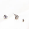 Q.ANASTASIA- heart zircon diamond stud bridal earrings - Image 4