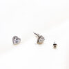 Q.ANASTASIA- heart zircon diamond stud bridal earrings - Image 2