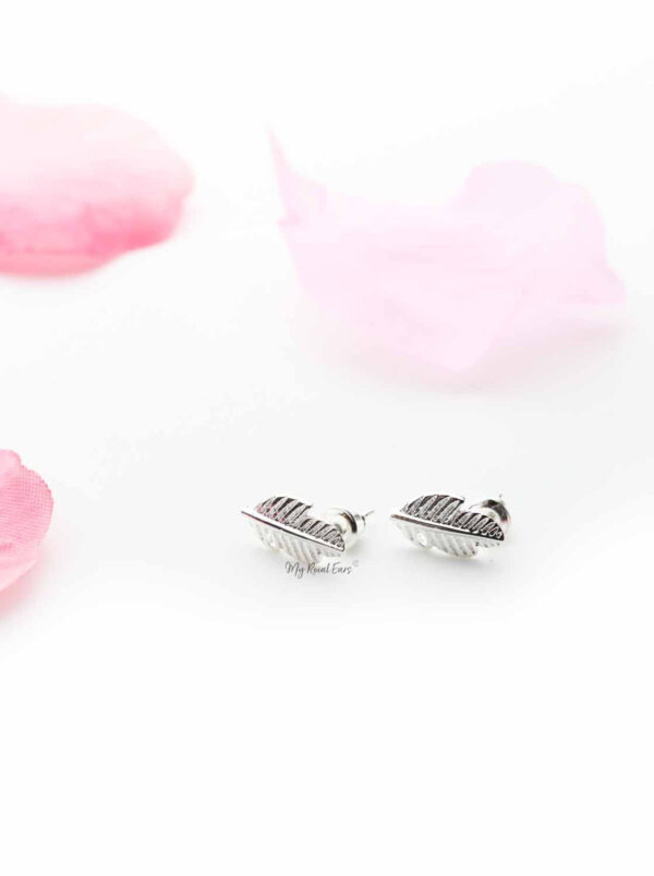 Axillary RoseGold- leaf stud earrings - My Roial Ears LTD