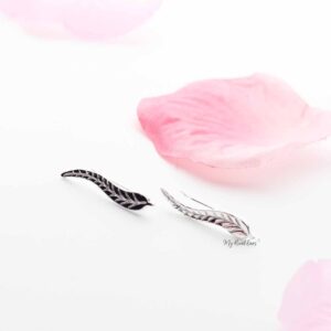 Semele- gold plated leaf ear cuff earrings - My Roial Ears LTD