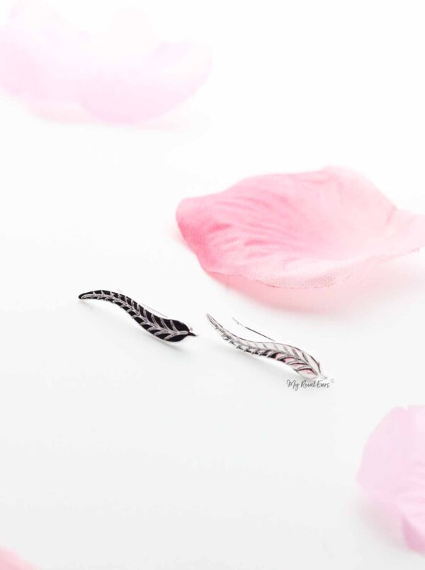 Semele- gold plated leaf ear cuff earrings - My Roial Ears LTD