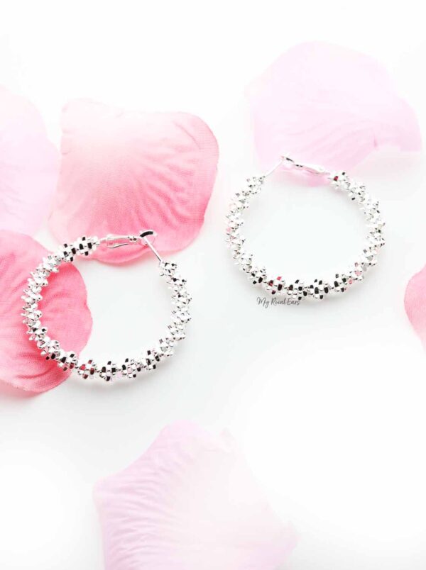 Biennial- silver plated hoop earrings - My Roial Ears LTD