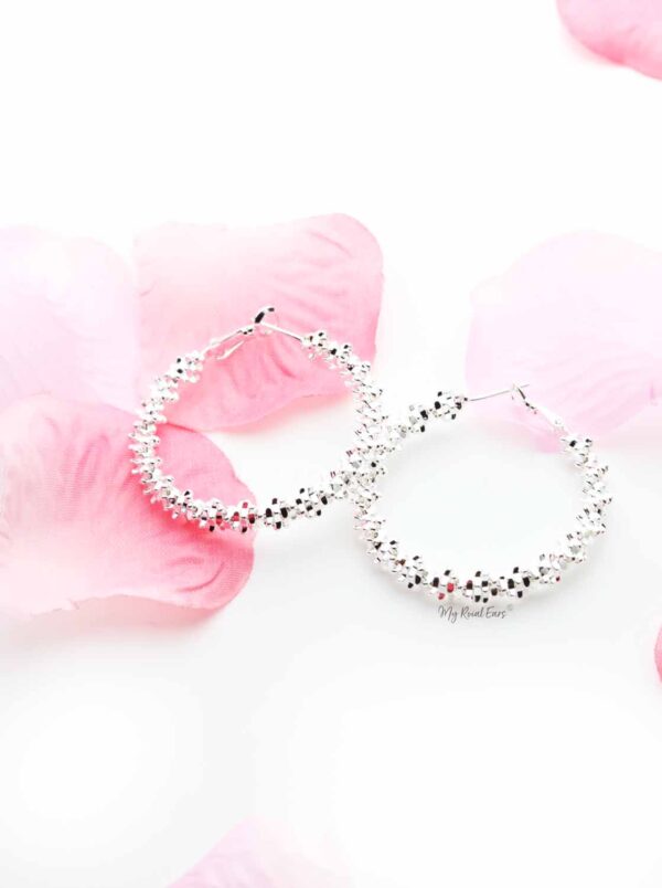 Biennial- silver plated hoop earrings - My Roial Ears LTD