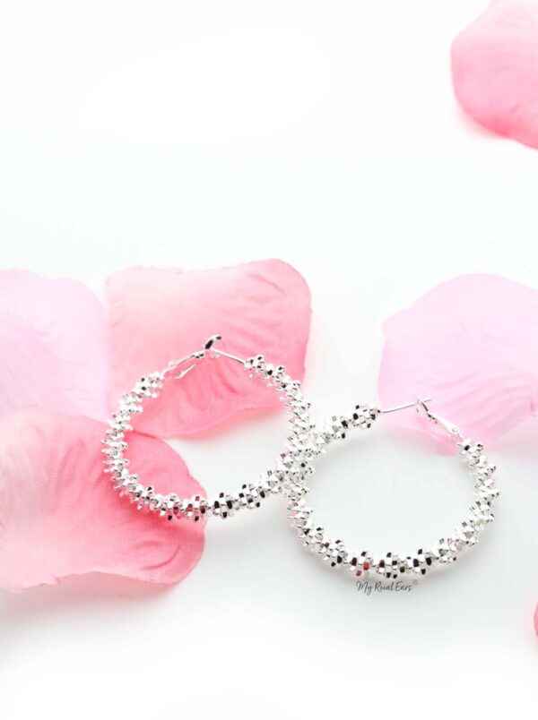 Biennial- silver plated hoop earrings - My Roial Ears LTD