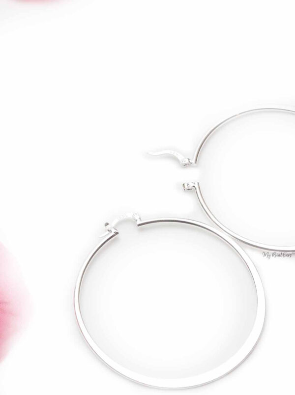 Perennials- traditional silver hoop earrings - My Roial Ears LTD