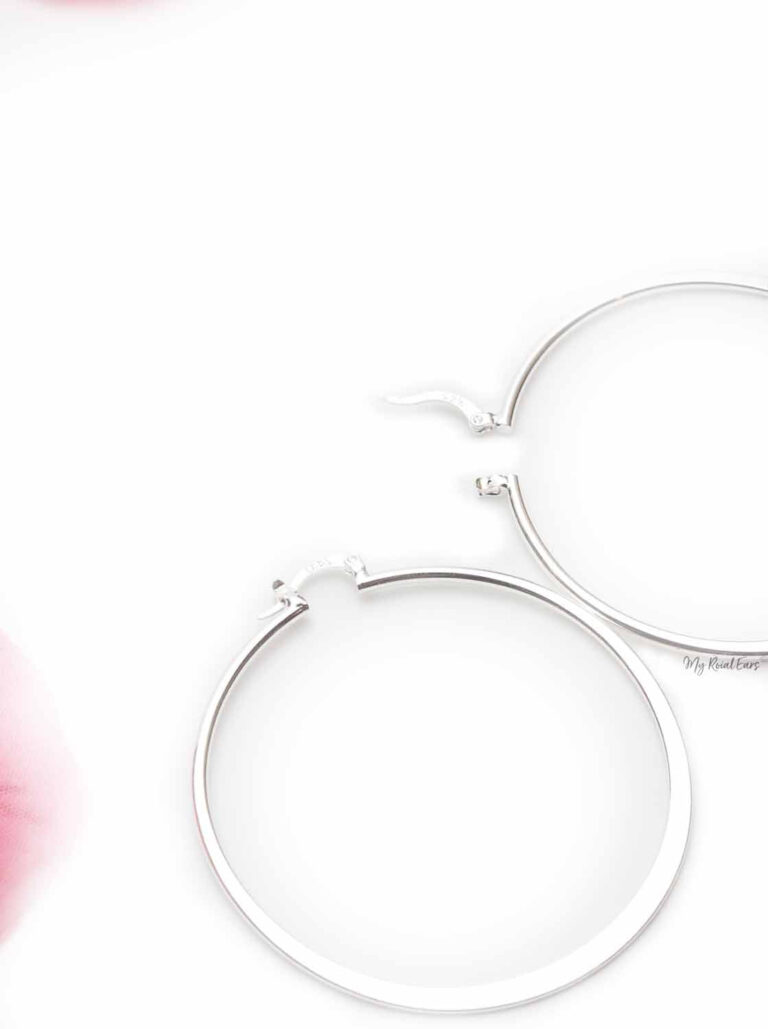 Perennials- traditional silver hoop earrings - My Roial Ears LTD