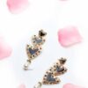 Bell Heather-black and gold love drop earrings - My Roial Ears LTD