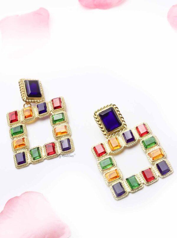 Carnation- multi colour drop earrings - My Roial Ears LTD