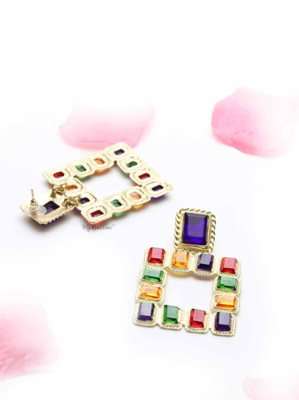 Carnation- multi colour drop earrings - My Roial Ears LTD