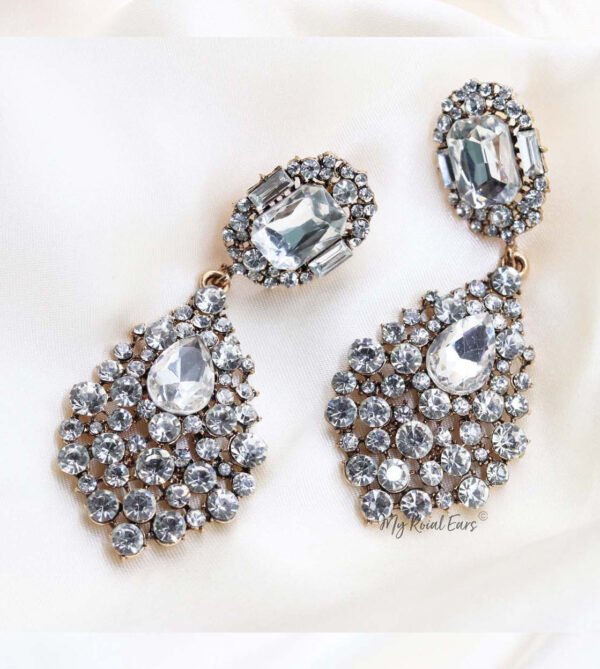 Q.JANE- luxury bridal baroque vintage statement earrings - My Roial Ears LTD