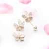 Ajax- gold flower pearl drop earrings - My Roial Ears LTD