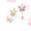 Ajax- gold flower pearl drop earrings - My Roial Ears LTD