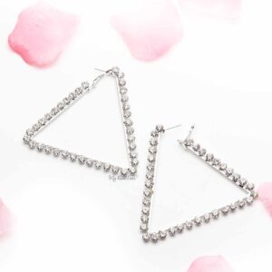 Alpinia- silver triangle earrings - My Roial Ears LTD