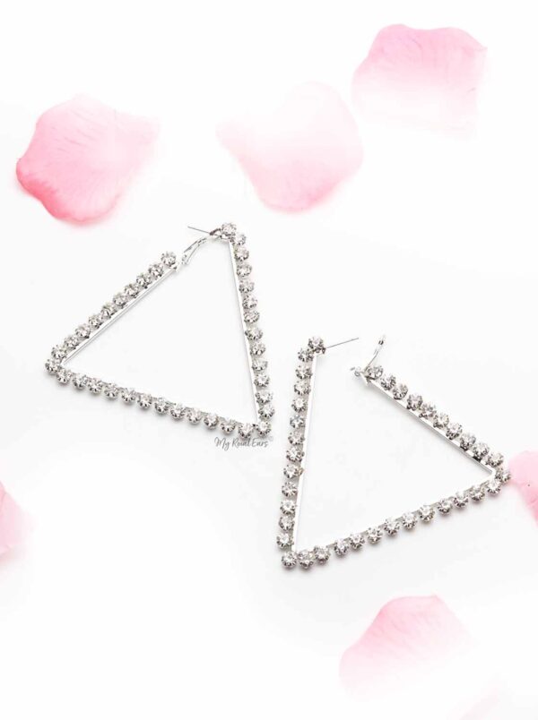 Alpinia- silver triangle earrings - My Roial Ears LTD
