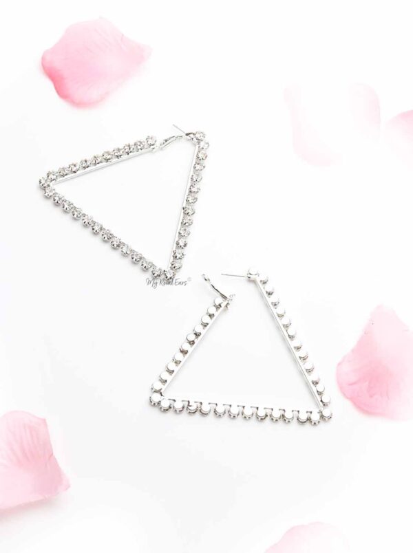 Alpinia- silver triangle earrings - My Roial Ears LTD