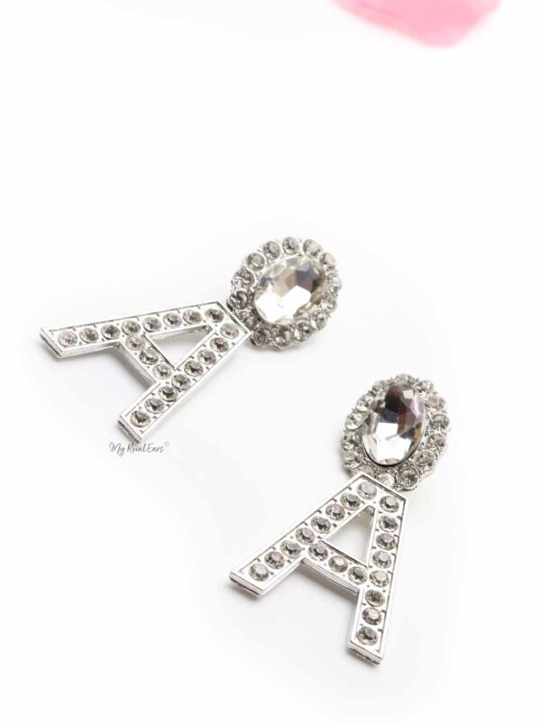 Begonia Coccinea A-crystal A shaped diamond earrings - My Roial Ears LTD