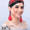 Queen Jane- a red floral handmade headpiece - My Roial Ears LTD
