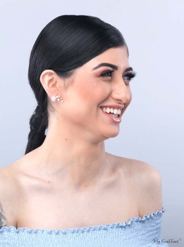 Edelweiss- Shell Pearl Flower Stud - My Roial Ears LTD
