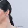 Edelweiss- Shell Pearl Flower Stud - My Roial Ears LTD