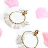 Marigold -dangling floral hoop earrings - Image 3
