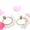 Marigold -dangling floral hoop earrings - Image 2