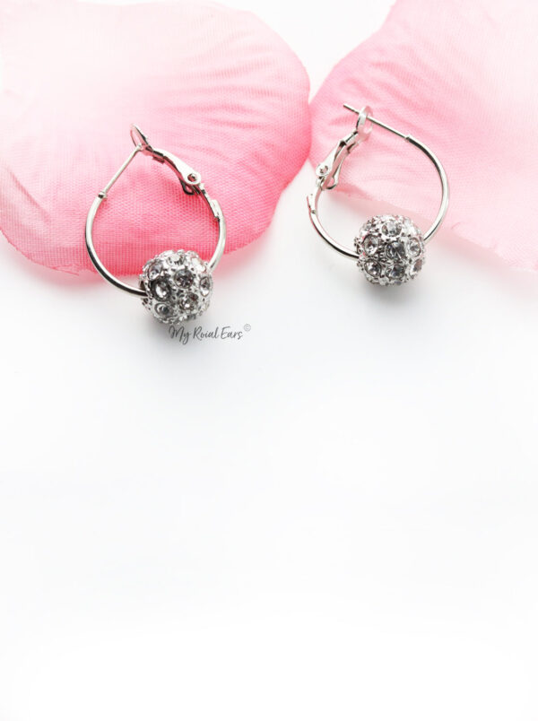 Bottlebrush Silver Hoops - My Roial Ears LTD